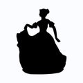 Vintage victorian lady silhouette Royalty Free Stock Photo