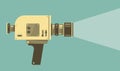 Vintage video camera with light
