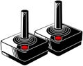 Vintage Video Game Joysticks