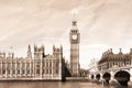 Vintage view of London Royalty Free Stock Photo