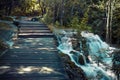 Vintage view of Skradinski Buk waterfall. Picturesque morning scene of Krka National Park, Lozovac village location, Croatia, Royalty Free Stock Photo