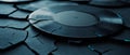 Vintage Vinyl Record on Cracked Surface with Soft Blue Neon Lighting and Dramatic Shadows Royalty Free Stock Photo