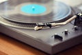 Vintage Vinyl Record Player Turntable Royalty Free Stock Photo