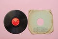 Vintage vinyl record of the USSR. Audio recording of the fast da Royalty Free Stock Photo