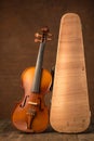 Vintage violin and case Royalty Free Stock Photo