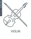 Vintage violin icon