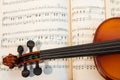 Vintage Violin and Sheet Music Royalty Free Stock Photo
