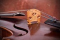 Vintage violin with string Royalty Free Stock Photo