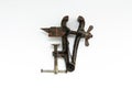 Vintage vise on a white background Royalty Free Stock Photo