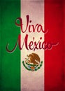 Vintage Viva Mexico Poster - Card Template