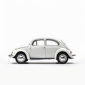 Vintage Volkswagen Beetle Car Photo On White Background