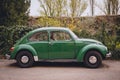 Vintage Volkswagen Beetle. Italy, 2017. Landscape format Royalty Free Stock Photo