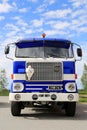 Vintage Volvo F88 Blue and White Tanker Show Truck