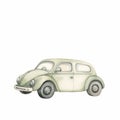 Vintage Vw Bug Remote Control Car With Naive Art Elements