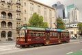 Vintage W class tram in City Circle service Royalty Free Stock Photo