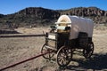 Vintage wagon in fort davis texas