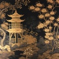 BALLAD CHINESE FLORAL GRADEN CHINOISERIE STYLE WALL ART