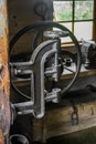 A vintage wall blacksmith drill in reconstruction of ukrainian village of 19th century Royalty Free Stock Photo