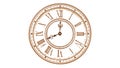 Vintage Wall Clock Decorative Timepiece Vector, vector design Generative AI Royalty Free Stock Photo