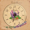 Vintage wall clock in the style of Provence