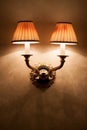 Vintage wall lamp on old textured wall Royalty Free Stock Photo