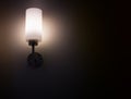 Vintage wall lamp, Vintage golden lamp on wall Royalty Free Stock Photo
