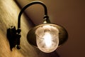 Vintage wall light, Light in building, Classic light in vintage room Royalty Free Stock Photo