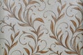 Vintage wall paper. Floral old retro vintage ornament wallpaper background. Cute floral pattern, vinyl wall design Royalty Free Stock Photo