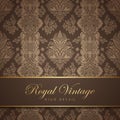 Vintage wallpaper design. Flourish background. Flo Royalty Free Stock Photo