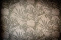 Vintage wallpaper with floral theme with vignetting