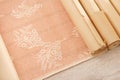 Vintage wallpaper rolls Royalty Free Stock Photo