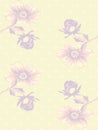 Vintage wallpaper seamless rose flower pattern on circles polka Royalty Free Stock Photo