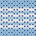 Vintage wallpaper from seventies - Aqua version. Royalty Free Stock Photo