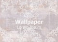 Vintage wallpaper Vector. Classic ornament elegant structure. Grunge background retro theme decors Royalty Free Stock Photo
