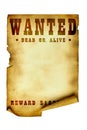 Vintage wanted poster Royalty Free Stock Photo