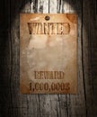 Vintage wanted poster