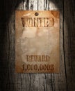 Vintage wanted poster Royalty Free Stock Photo