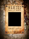 Vintage wanted poster Royalty Free Stock Photo