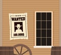 Vintage wanted poster flat vector Royalty Free Stock Photo