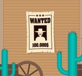 Vintage wanted poster flat vector Royalty Free Stock Photo