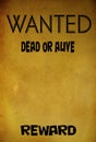 Vintage wanted poster template