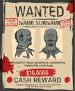 Vintage wanted poster Royalty Free Stock Photo