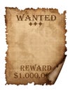 A vintage wanted sign