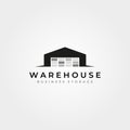 Vintage warehouse logo vector illustration design
