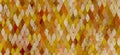 Vintage warm old paper with diamond damaged pattern in orange brown and yellow gold, home autumn decoration