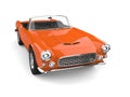 Vintage warm orange convertible cabriolet muscle car Royalty Free Stock Photo