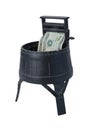 Vintage Washing Machine with Money Royalty Free Stock Photo