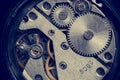 Vintage Watch details.Hour gear.Macro, close-up