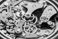 Vintage watch movement in B/W tone Royalty Free Stock Photo