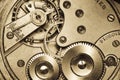 Vintage watch movement close-up Royalty Free Stock Photo